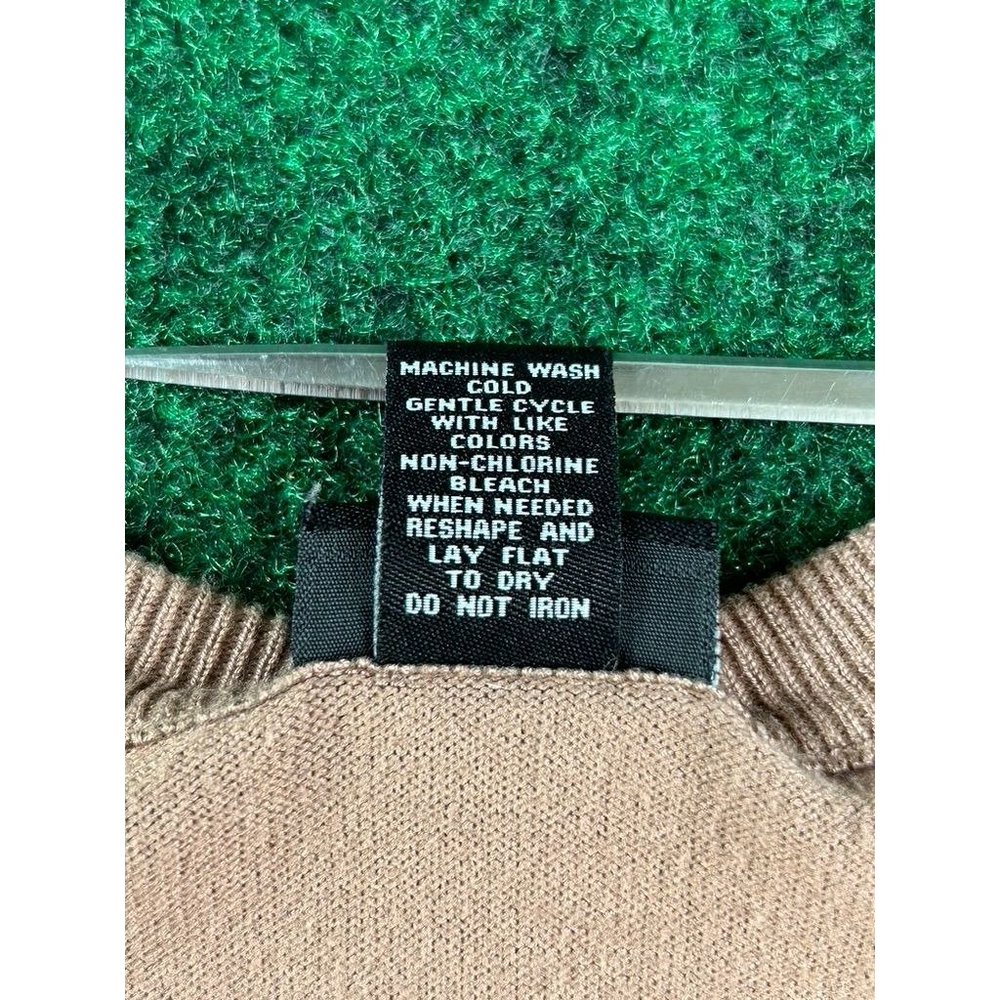 Rue 21 Brown Long Sleeve Yellow Deer Stitched Pullover Sweater Womens Size XL - Picture 7 of 7
